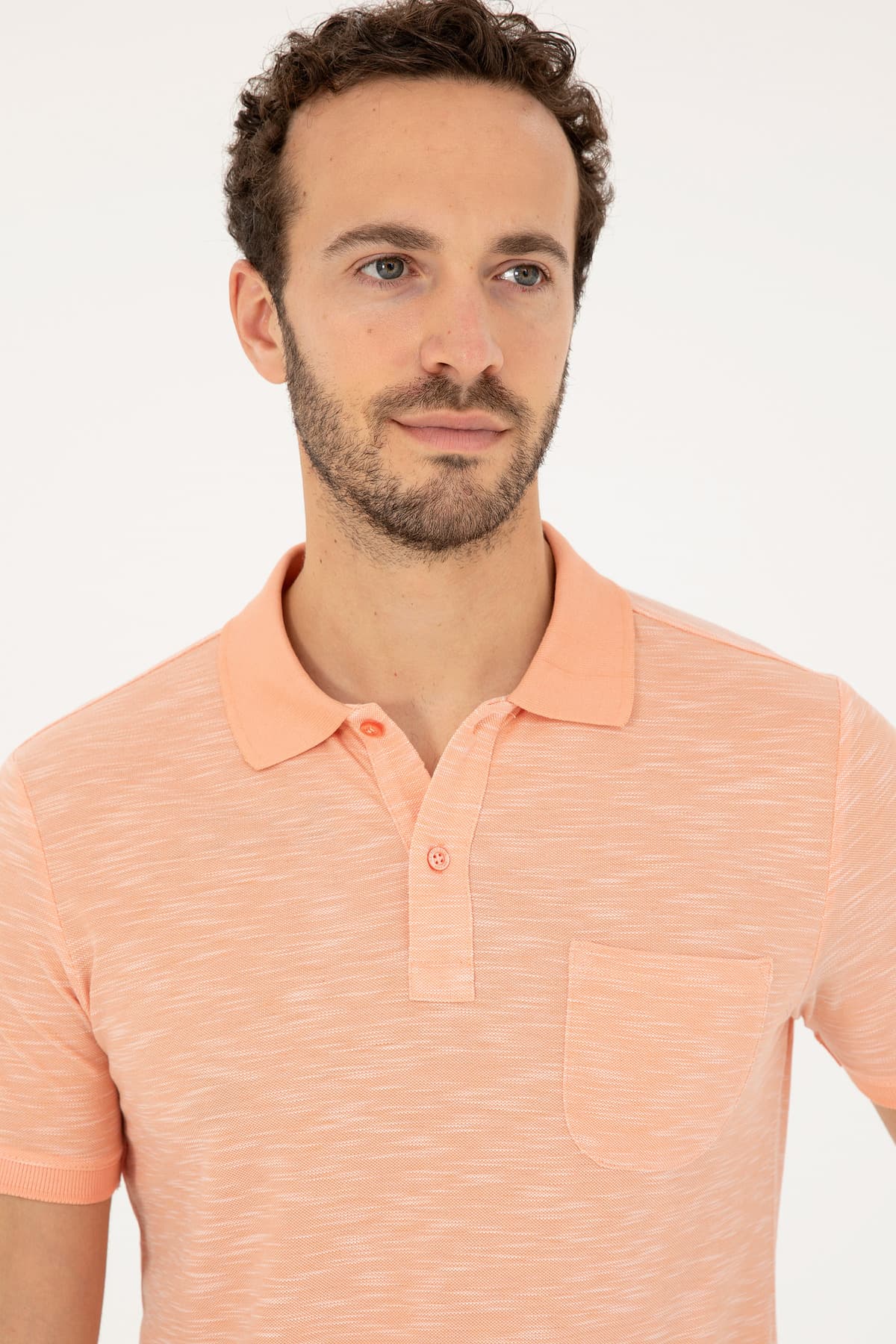 تیشرت مردانه U.S. Polo Assn. یقه پولو Slim Fit سالمونی مدل 50279560-VR047 تیشرت مردانه U.S. Polo Assn. یقه پولو Slim Fit سالمونی مدل 50279560-VR047