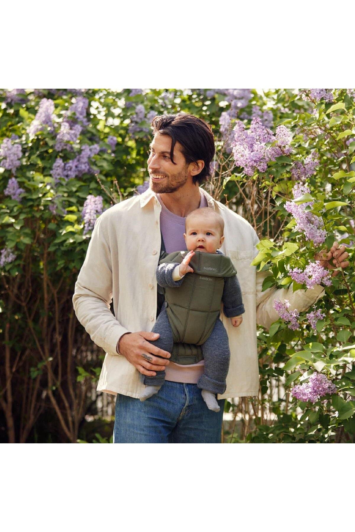 آغوشی نوزاد BabyBjörn بافتنی سبز تیره مدل Mini آغوشی نوزاد BabyBjörn بافتنی سبز تیره مدل Mini