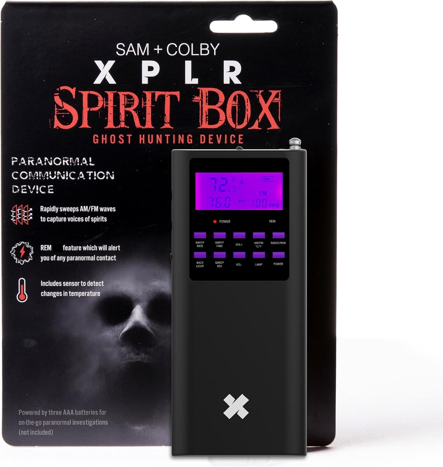دستگاه تشخیص ارواح Allstar Innovations برای شکارچیان ارواح با تشخیص EMF و EVP مدل Sam and Colby XPLR Spirit Box دستگاه تشخیص ارواح Allstar Innovations برای شکارچیان ارواح با تشخیص EMF و EVP مدل Sam and Colby XPLR Spirit Box