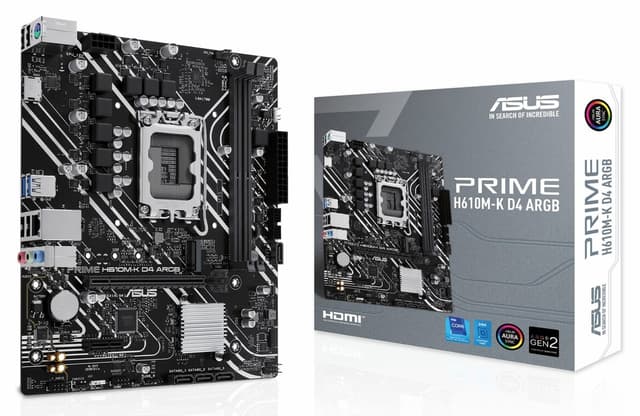 مادربرد ASUS Prime H610M-K D4 ARGB mATX سوکت 1700P مادربرد ASUS Prime H610M-K D4 ARGB mATX سوکت 1700P