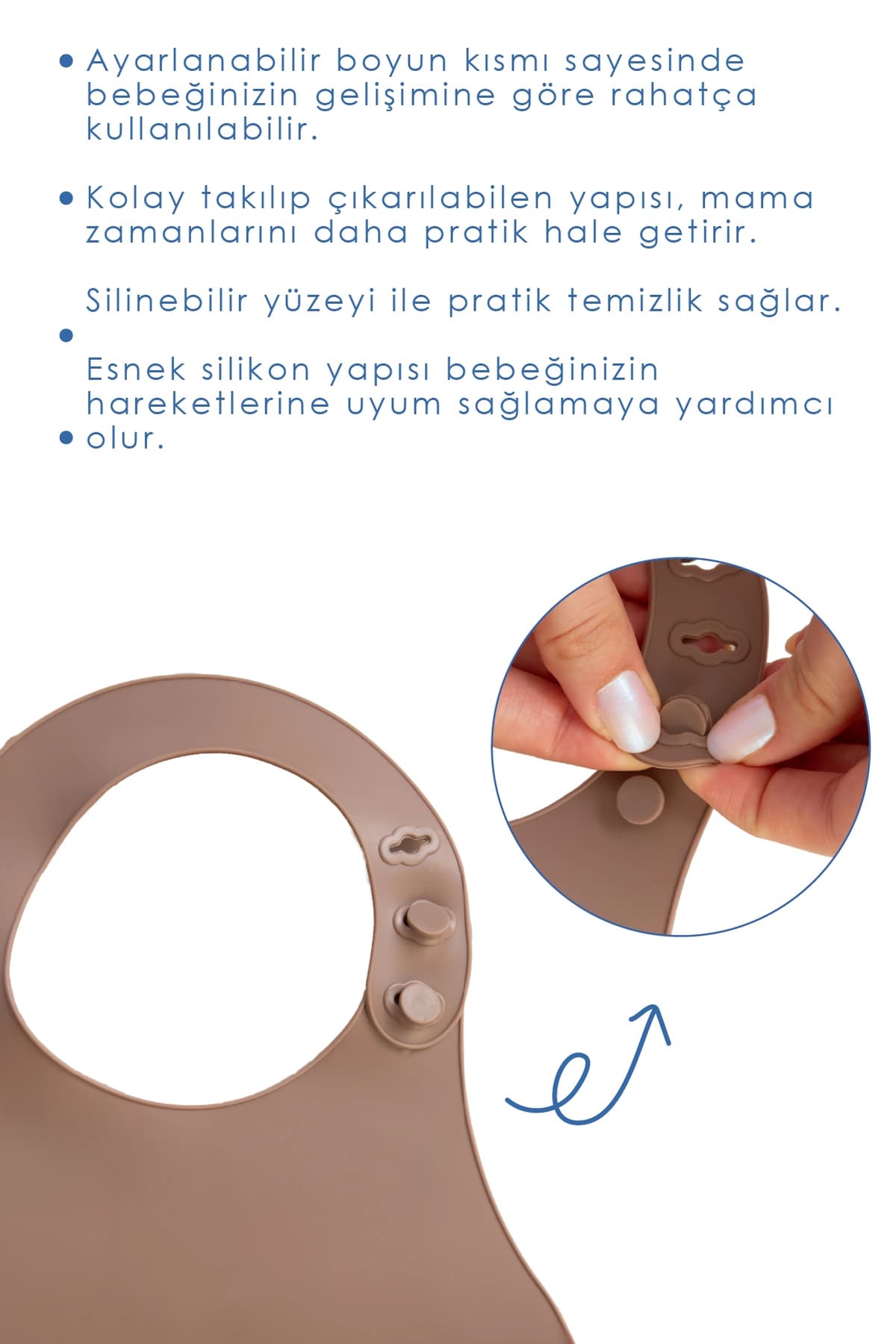 پیشبند سیلیکونی غذای کودک Babyjem مینی رنگ لته پیشبند سیلیکونی غذای کودک Babyjem مینی رنگ لته