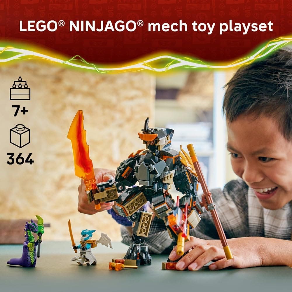 لگو NINJAGO Cole's Mission Mech & Dragon Zane مدل 71854 لگو NINJAGO Cole's Mission Mech & Dragon Zane مدل 71854