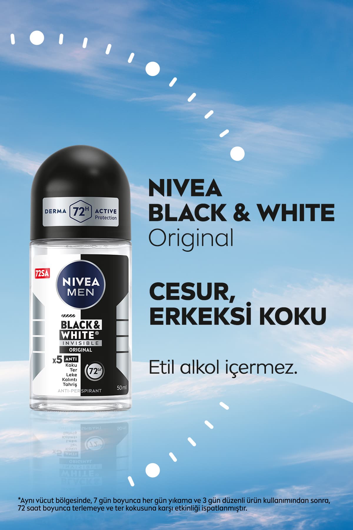اسپری دئودورانت مردانه NIVEA Black&White بههمراه رولآن کوچک 150ml و 25ml با محافظت ضدتعریق 72 ساعته اسپری دئودورانت مردانه NIVEA Black&White بههمراه رولآن کوچک 150ml و 25ml با محافظت ضدتعریق 72 ساعته