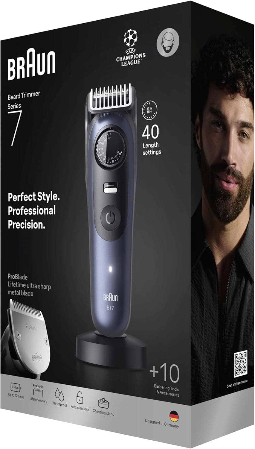 ماشین اصلاح ریش مردانه Braun Series 7 با +10 ملحق بربری ProBlade مدل BT7540 ماشین اصلاح ریش مردانه Braun Series 7 با +10 ملحق بربری ProBlade مدل BT7540
