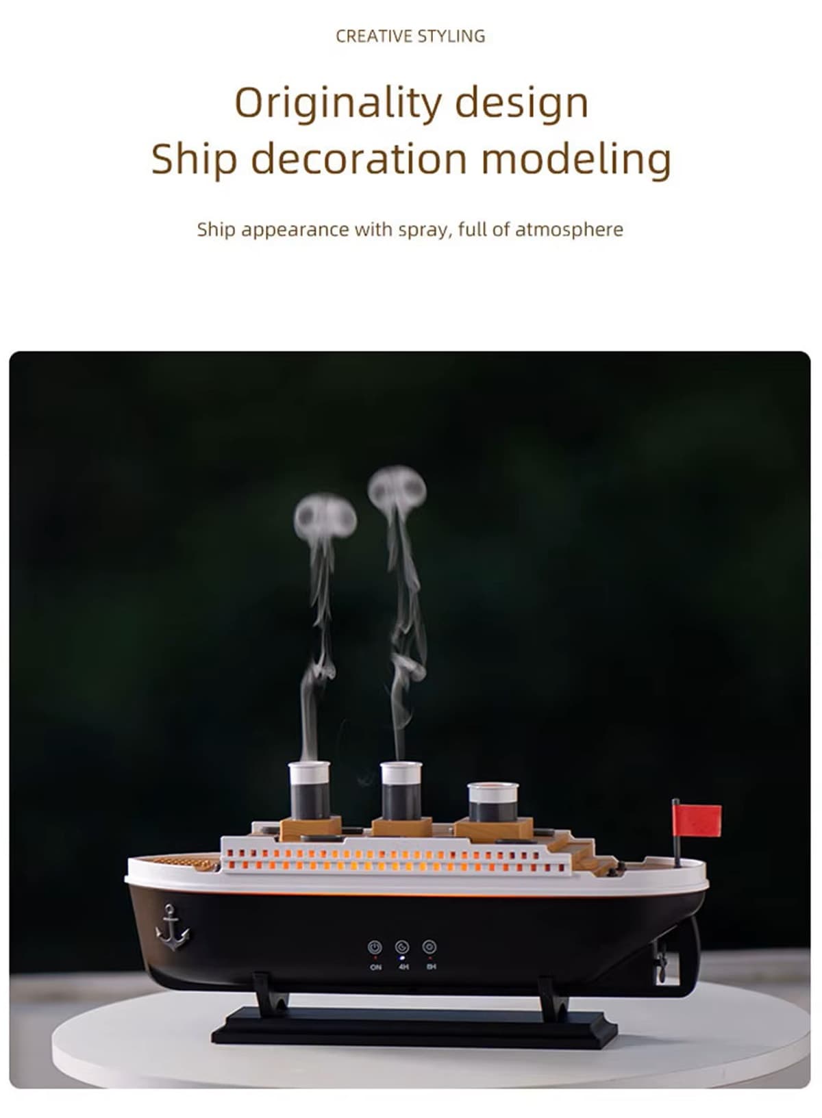 دستگاه بخور معطر TECHNOMEN طرح کشتی مدل Titanic دستگاه بخور معطر TECHNOMEN طرح کشتی مدل Titanic