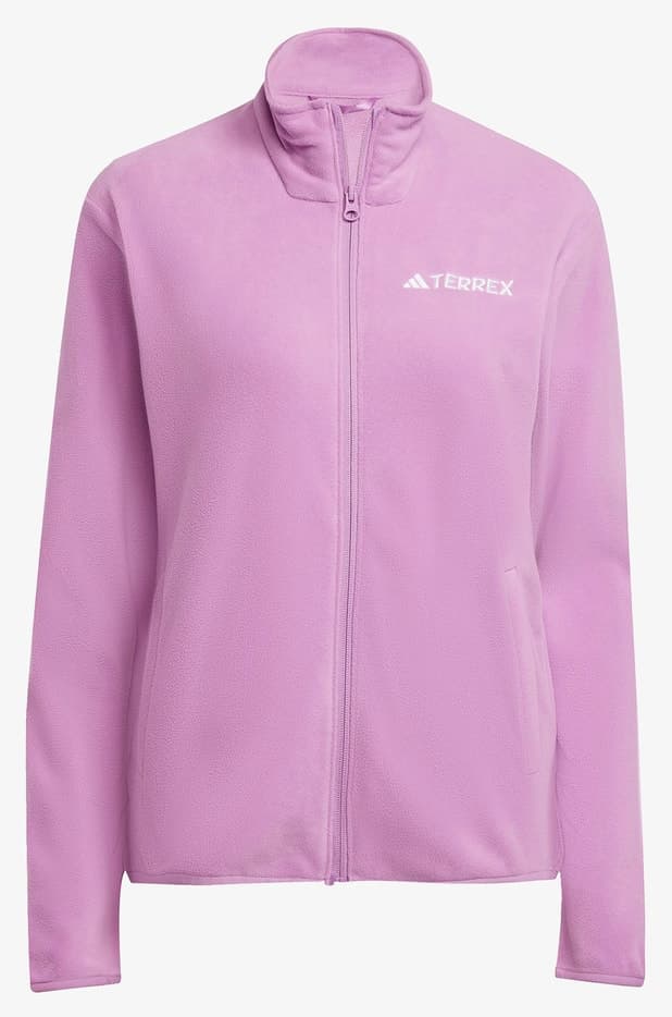 ژاکت پلار زنانه adidas Multi Essentials Full Zip بنفش پیادهروی ژاکت پلار زنانه adidas Multi Essentials Full Zip بنفش پیادهروی