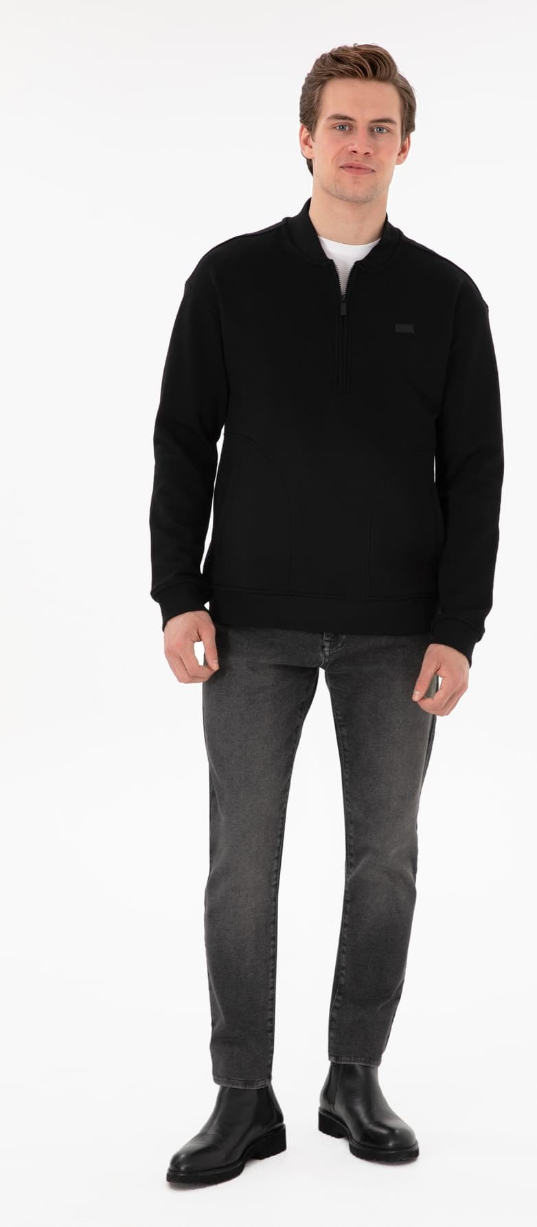 سوئیشرت مردانه U.S. Polo Assn. سیاه مدل 50293380-VR046 سوئیشرت مردانه U.S. Polo Assn. سیاه مدل 50293380-VR046