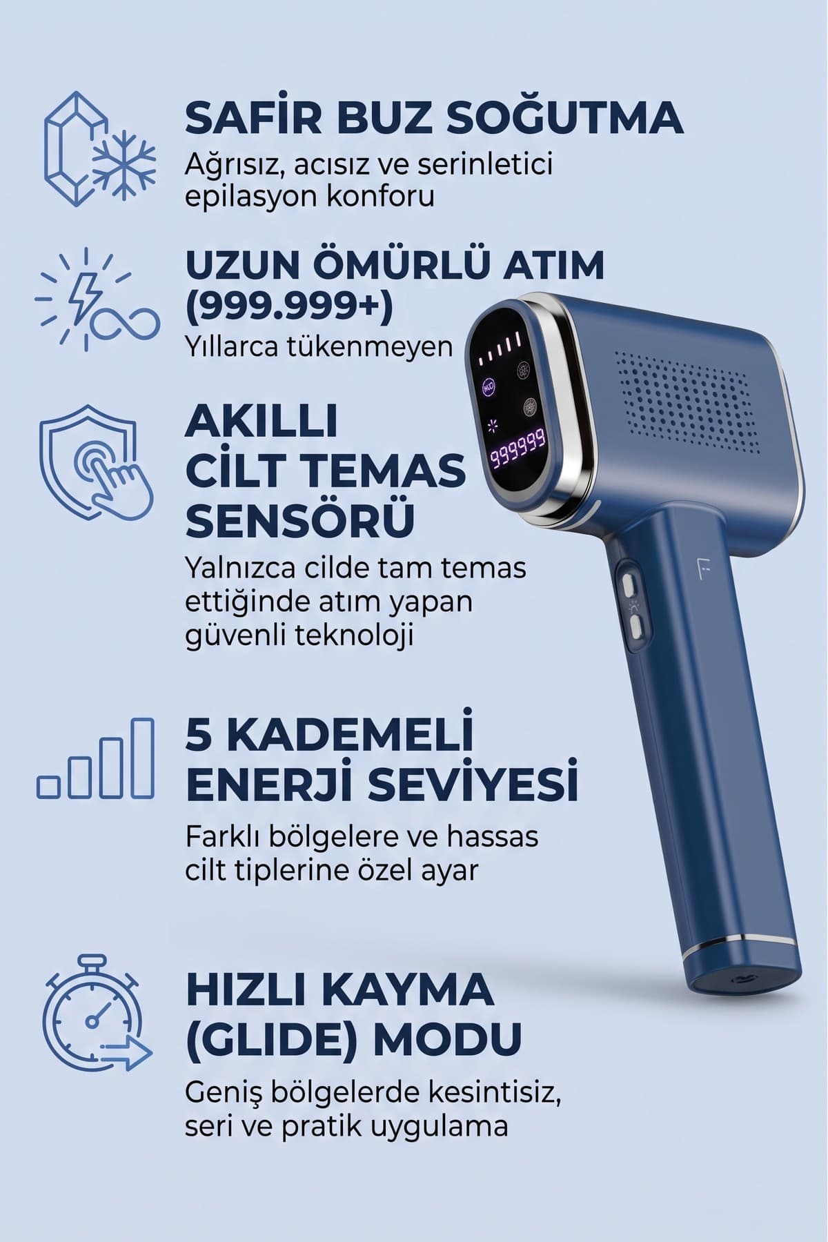 دستگاه اپیلاسیون IPL Fakir با خنککننده یخی مدل Auria Safir دستگاه اپیلاسیون IPL Fakir با خنککننده یخی مدل Auria Safir
