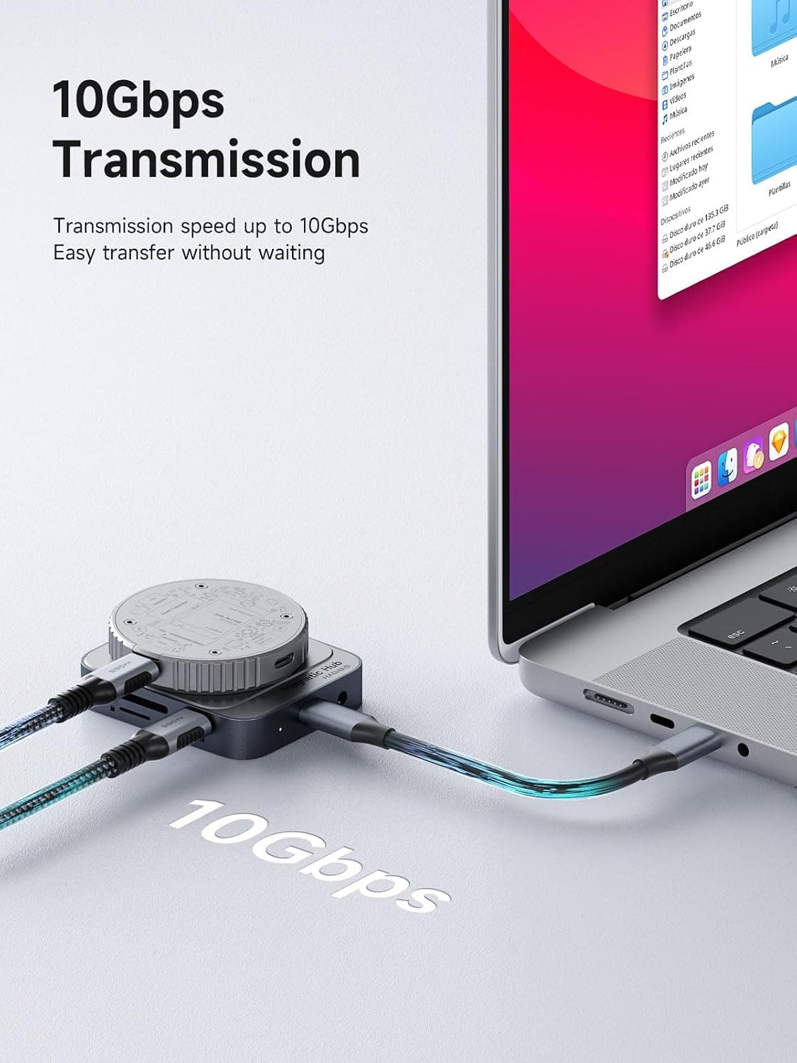 هاب ۷ در ۱ USB-C مغناطیسی Hagibis با Magsafe مدل TC100 هاب ۷ در ۱ USB-C مغناطیسی Hagibis با Magsafe مدل TC100
