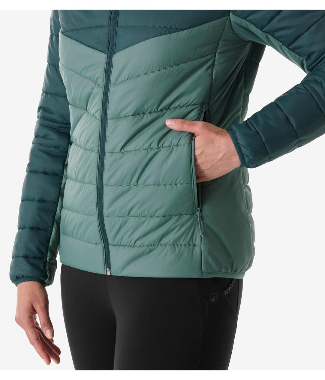 ژاکت پفی زنانه Decathlon Quechua سبز مدل MH500 -6° ژاکت پفی زنانه Decathlon Quechua سبز مدل MH500 -6°