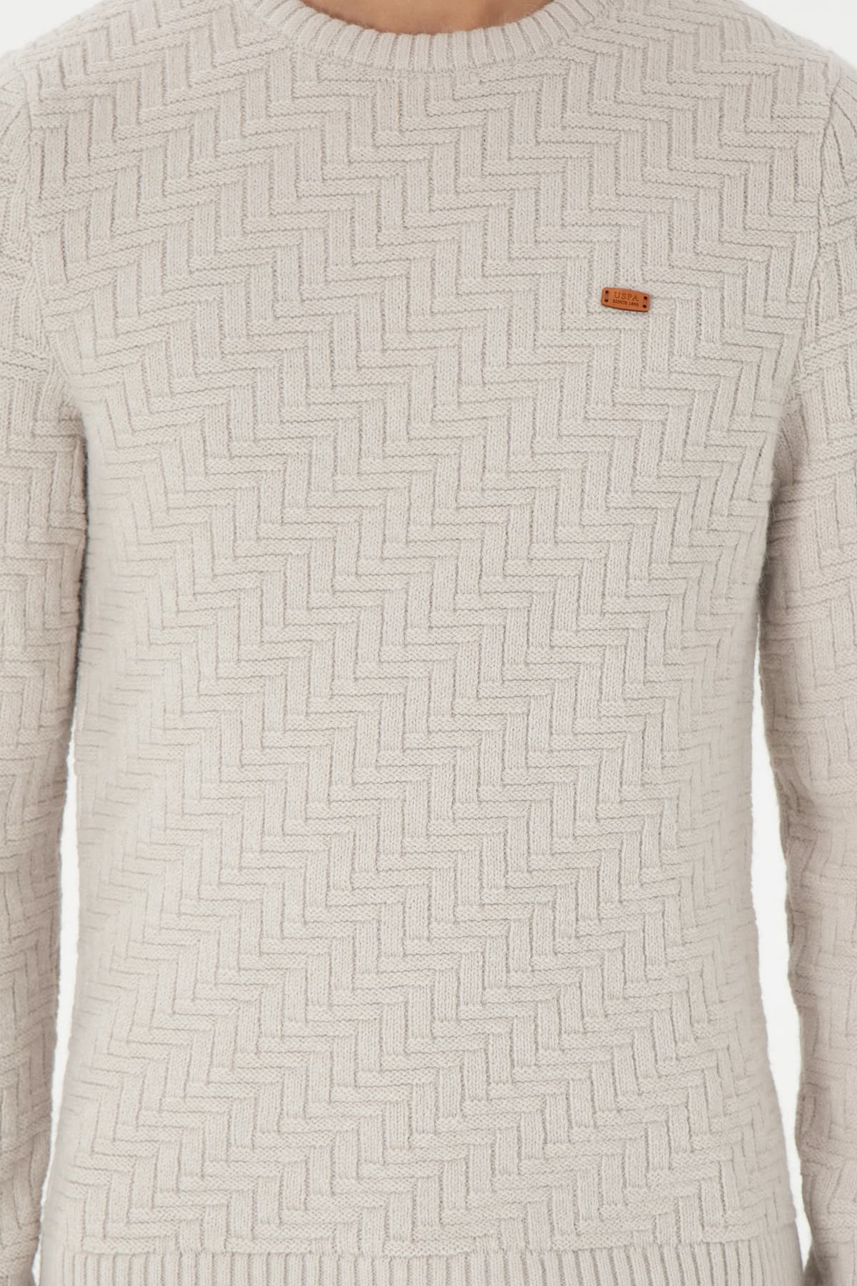 پلیور مردانه U.S. Polo Assn. فیت اسلیم یقه گرد رنگ سنگی مدل 50297050-VR049 پلیور مردانه U.S. Polo Assn. فیت اسلیم یقه گرد رنگ سنگی مدل 50297050-VR049