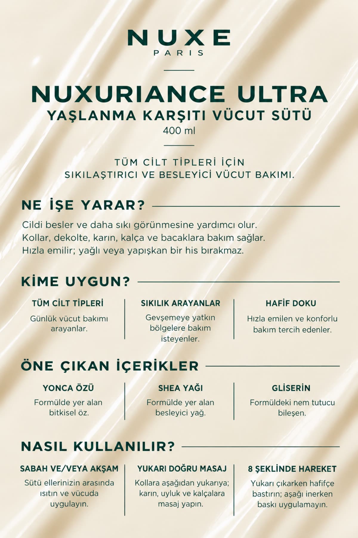 شیر بدن Nuxe ضد پیری Nuxuriance Ultra 400 ML شیر بدن Nuxe ضد پیری Nuxuriance Ultra 400 ML