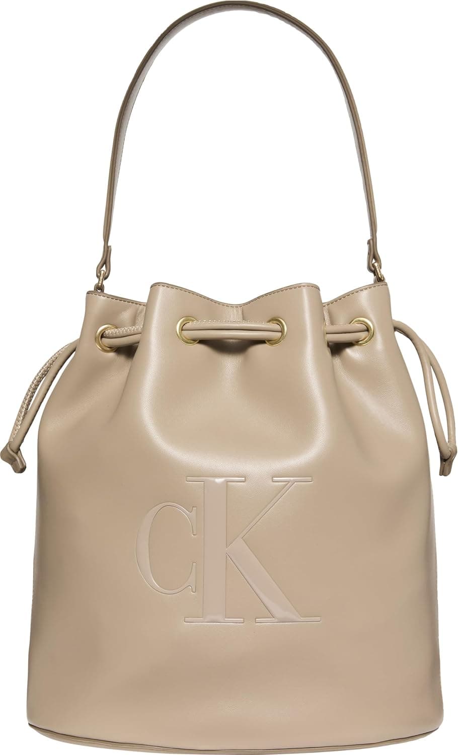 کیف زنانه باکت Calvin Klein بزرگ کراسبادی BOLD CK قهوهای خاکی OS کیف زنانه باکت Calvin Klein بزرگ کراسبادی BOLD CK قهوهای خاکی OS