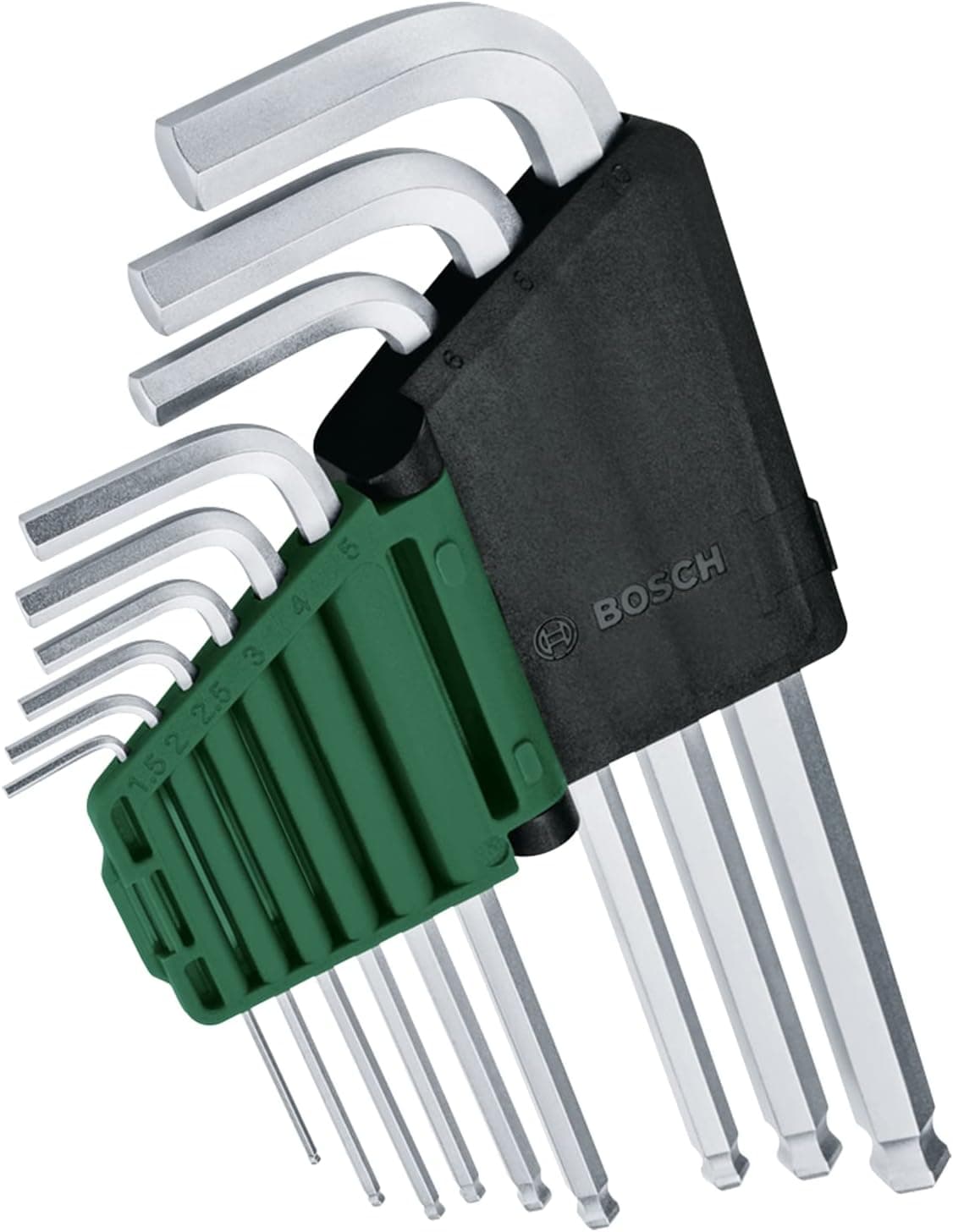 ست آچار آلن Bosch 9 تکه سرگوی 1.5 تا 10 میلیمتر ست آچار آلن Bosch 9 تکه سرگوی 1.5 تا 10 میلیمتر