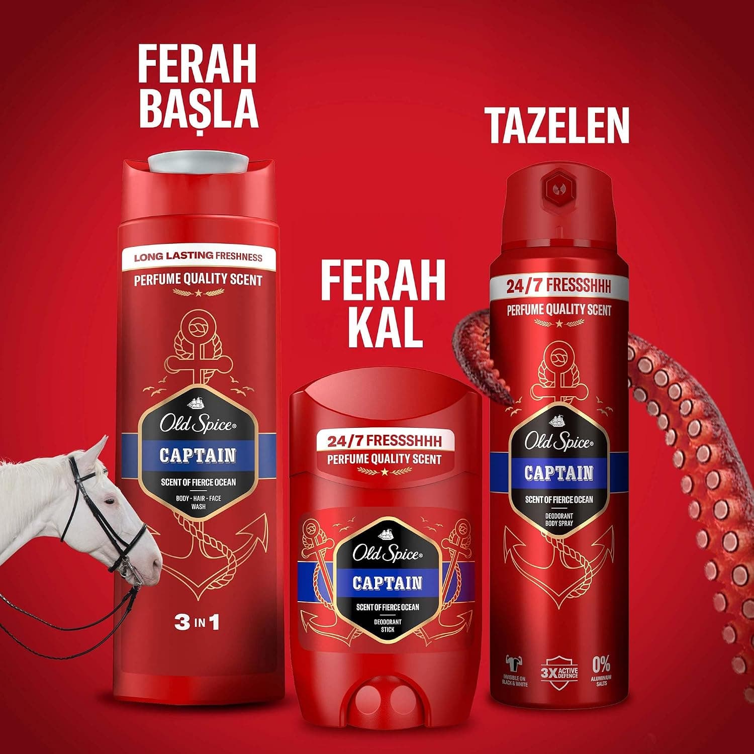 استیک دئودورانت مردانه Old Spice Captain حجم 50 ml استیک دئودورانت مردانه Old Spice Captain حجم 50 ml