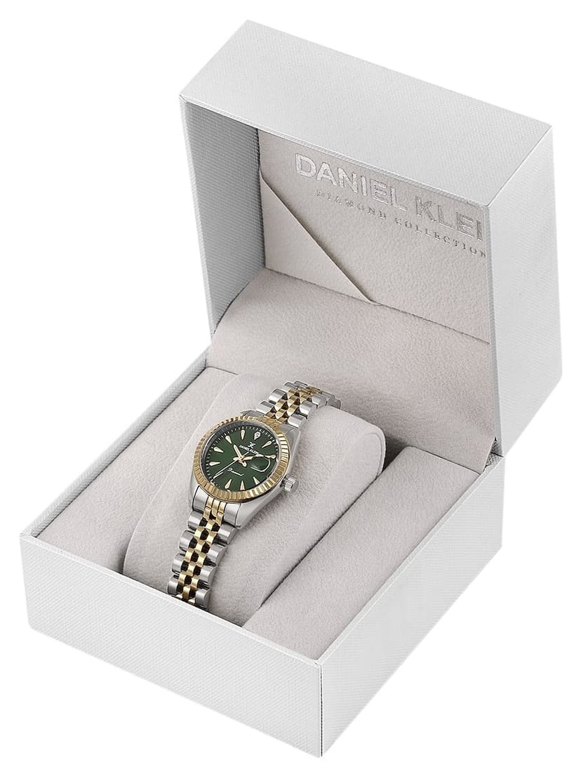ساعت مچی زنانه Daniel Klein سری Jubile Diamond با نگین الماس و صفحه سبز کیس 28 MM ساعت مچی زنانه Daniel Klein سری Jubile Diamond با نگین الماس و صفحه سبز کیس 28 MM