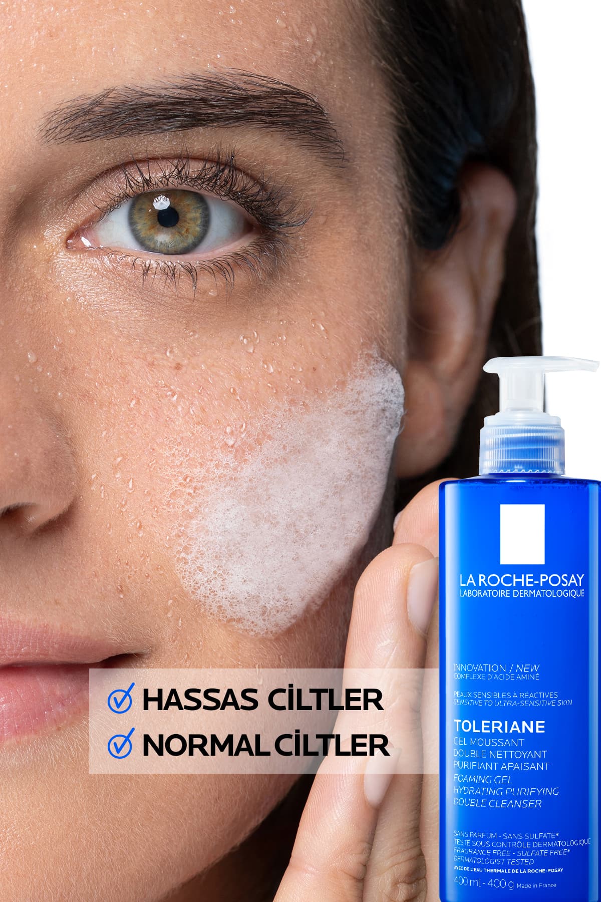 ژل پاککننده صورت برای انواع پوست La Roche Posay Toleriane با اثر مرطوبکنندگی 400 ml ژل پاککننده صورت برای انواع پوست La Roche Posay Toleriane با اثر مرطوبکنندگی 400 ml