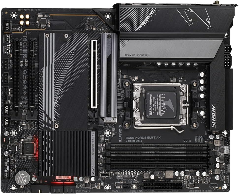 مادربرد GIGABYTE چیپست AMD B650 سوکت AM5 ATX مدل B650 AORUS Elite AX 1.0 مادربرد GIGABYTE چیپست AMD B650 سوکت AM5 ATX مدل B650 AORUS Elite AX 1.0