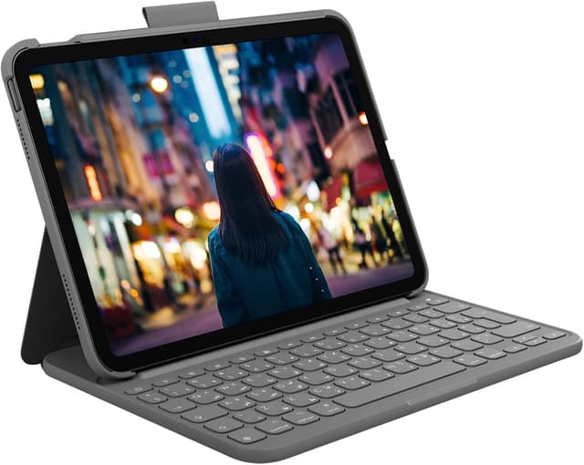 کاور کیبورد iPad (10th gen & A16) Logitech با کیبورد بیسیم Bluetooth داخلی، چیدمان عربی، گرافیتی مدل Slim Folio کاور کیبورد iPad (10th gen & A16) Logitech با کیبورد بیسیم Bluetooth داخلی، چیدمان عربی، گرافیتی مدل Slim Folio