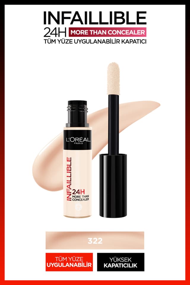 کانسیلر L'Oreal Paris Infaillible قابل استفاده برای تمام صورت مدل 322 Neutre کانسیلر L'Oreal Paris Infaillible قابل استفاده برای تمام صورت مدل 322 Neutre