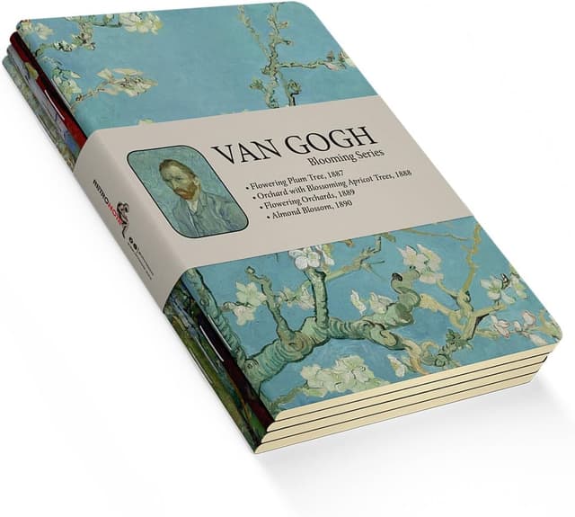 مجموعه 4 عددی دفتر یادداشت Retronote Van Gogh از سری Blooming Series بدون خط، 64 صفحه، 10.5x14 cm مجموعه 4 عددی دفتر یادداشت Retronote Van Gogh از سری Blooming Series بدون خط، 64 صفحه، 10.5x14 cm