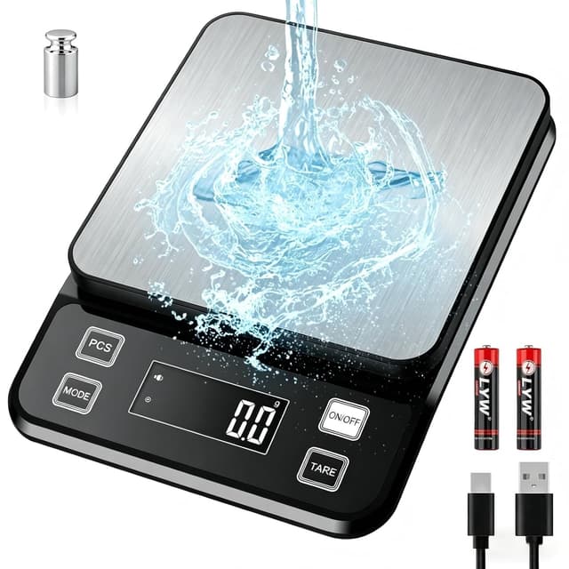 ترازوی آشپزخانه Diyife ضد آب IP67 قابل شارژ با دقت 0.1g/0.01oz ترازوی آشپزخانه Diyife ضد آب IP67 قابل شارژ با دقت 0.1g/0.01oz