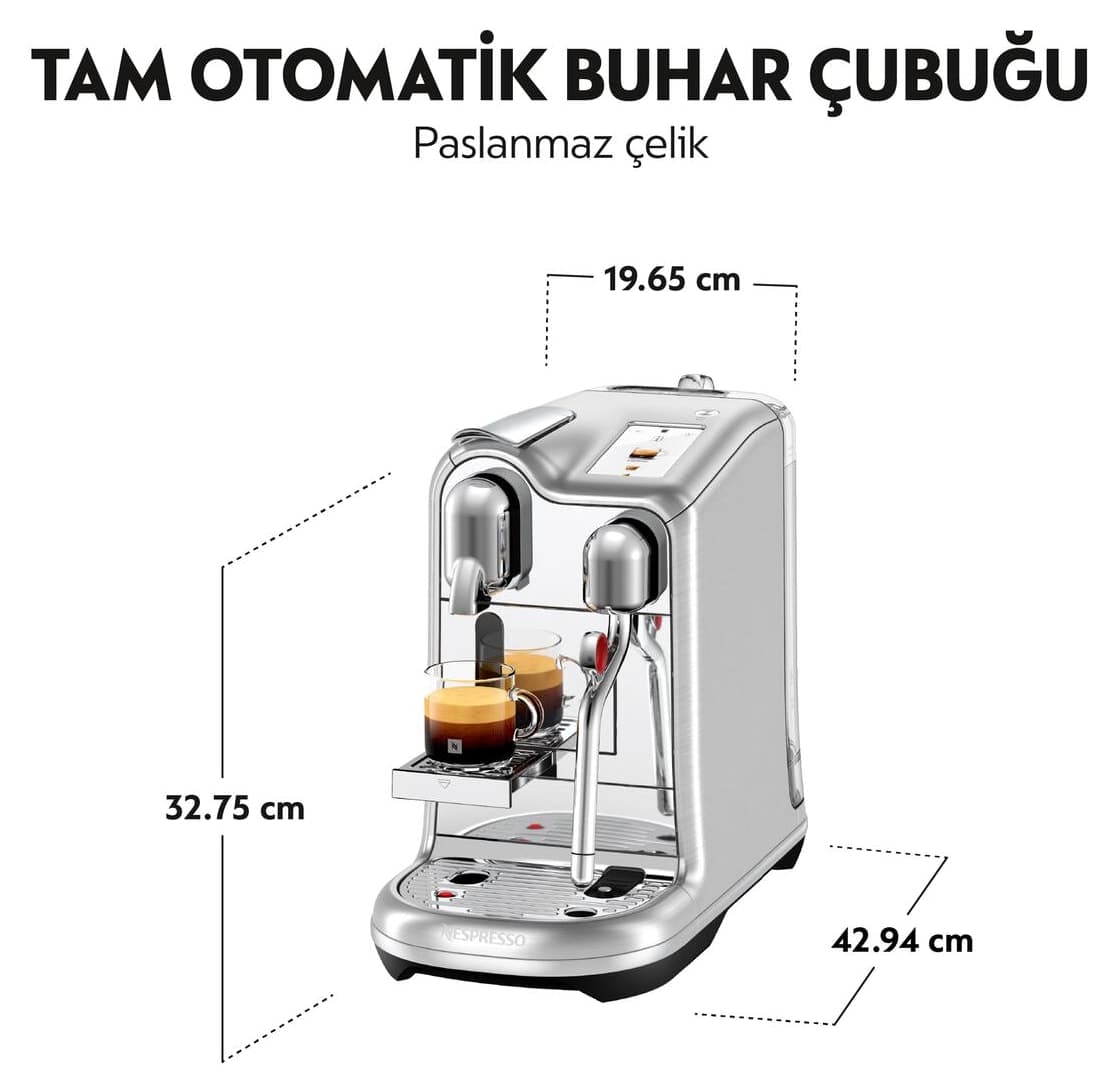 دستگاه قهوهساز Nespresso مدل J620 Creatista Pro با سیستم تهیه شیر، استیل دستگاه قهوهساز Nespresso مدل J620 Creatista Pro با سیستم تهیه شیر، استیل