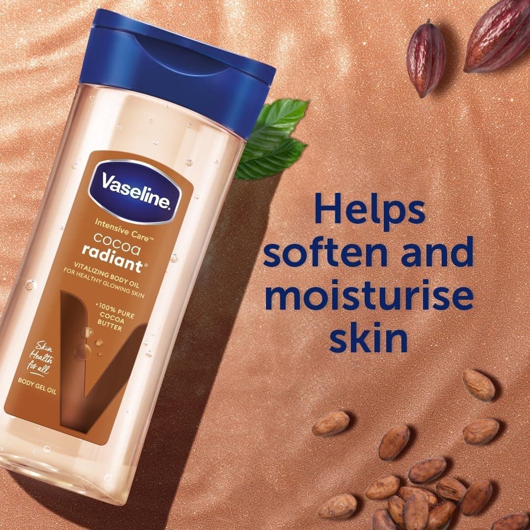 روغن بدن Vaseline با کره کاکائو Intensive Care Cocoa Radiant 200 ml روغن بدن Vaseline با کره کاکائو Intensive Care Cocoa Radiant 200 ml
