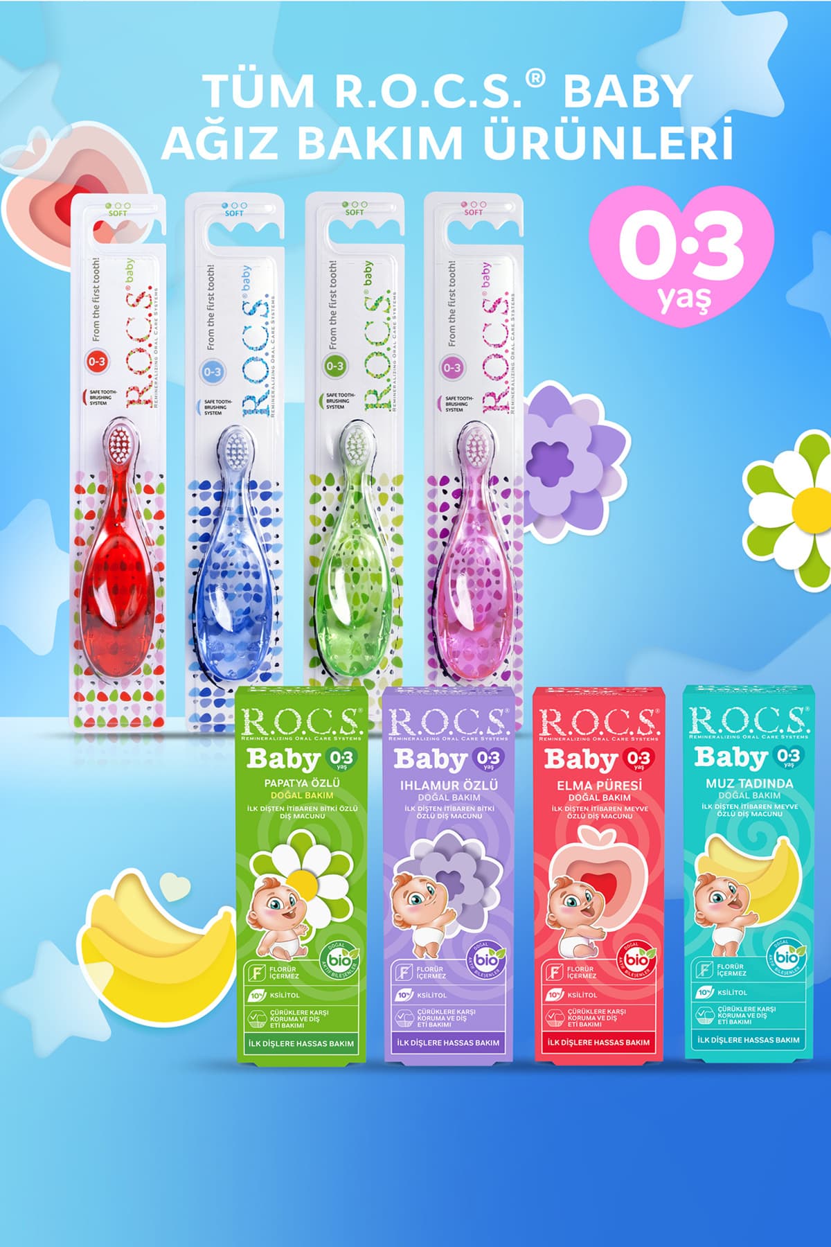 مسواک نوزاد R.O.C.S. قرمز مناسب 0 تا 3 سال Baby Soft مدل 4607152730333k مسواک نوزاد R.O.C.S. قرمز مناسب 0 تا 3 سال Baby Soft مدل 4607152730333k