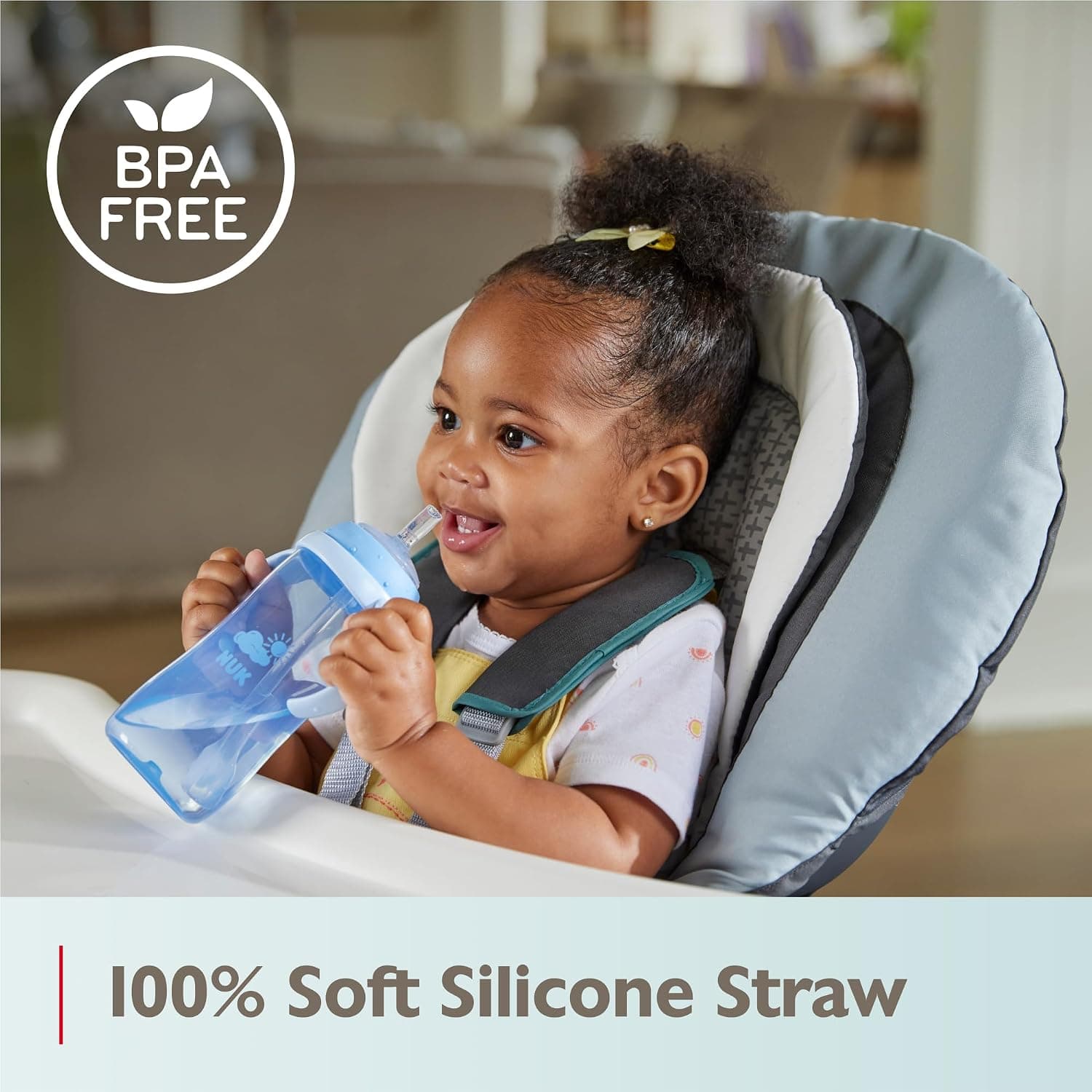 لیوان آموزشی NUK با نی نرم 10 oz 8 ماه به بالا لیوان آموزشی NUK با نی نرم 10 oz 8 ماه به بالا