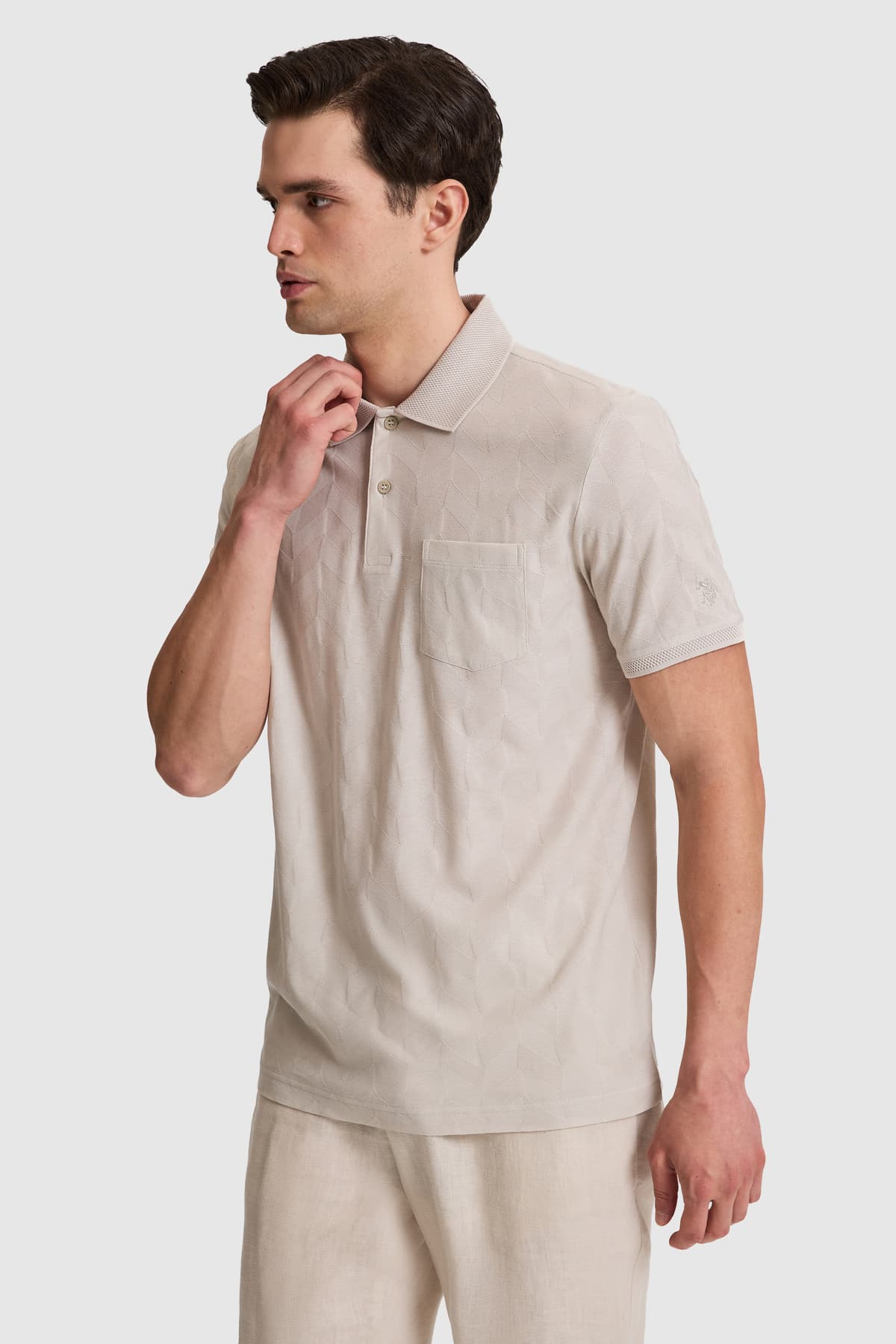تیشرت مردانه U.S. Polo Assn. فیت معمولی یقه پولو سنگی مدل 50322454-VR049 تیشرت مردانه U.S. Polo Assn. فیت معمولی یقه پولو سنگی مدل 50322454-VR049