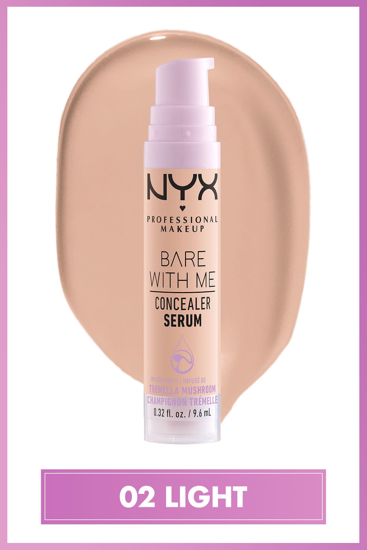 کانسیلر سرمی NYX Professional Makeup Bare With Me رنگ 02 Light کانسیلر سرمی NYX Professional Makeup Bare With Me رنگ 02 Light