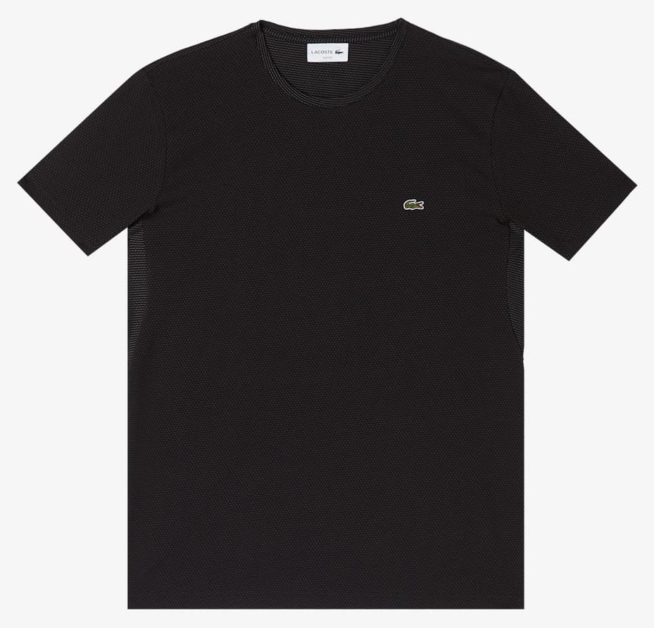 تیشرت مردانه Lacoste فیت اسلیم یقه گرد مشکی تیشرت مردانه Lacoste فیت اسلیم یقه گرد مشکی