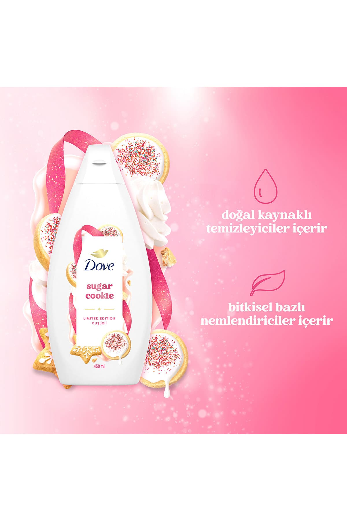 ژل دوش Dove با رایحه Sugar Cookie 450 ml ژل دوش Dove با رایحه Sugar Cookie 450 ml