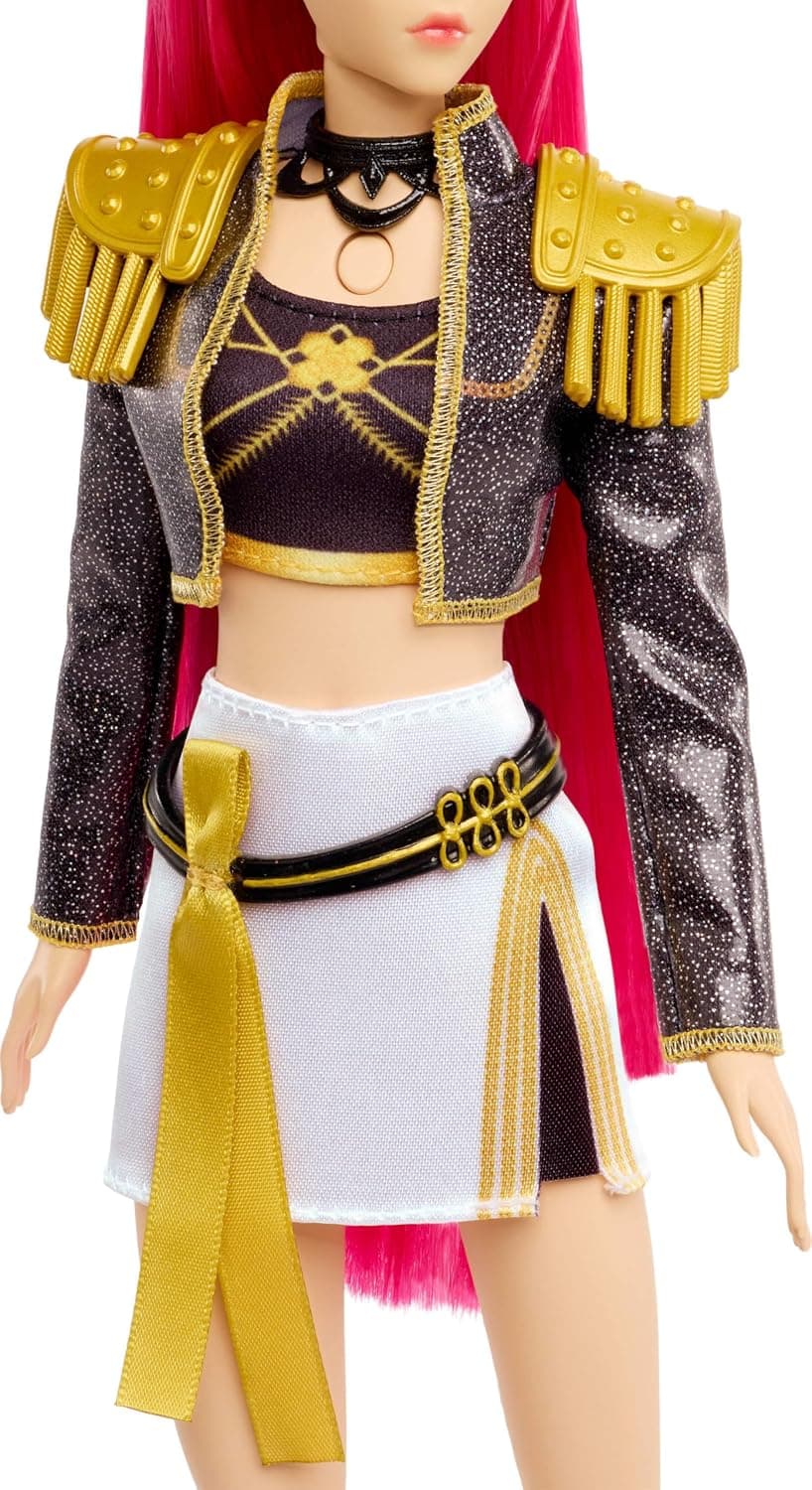 عروسک آوازخوان Mattel HUNTR/X Mira Golden با لباس مخصوص قابل تعویض و 5 مفصل متحرک مدل JRN41 عروسک آوازخوان Mattel HUNTR/X Mira Golden با لباس مخصوص قابل تعویض و 5 مفصل متحرک مدل JRN41