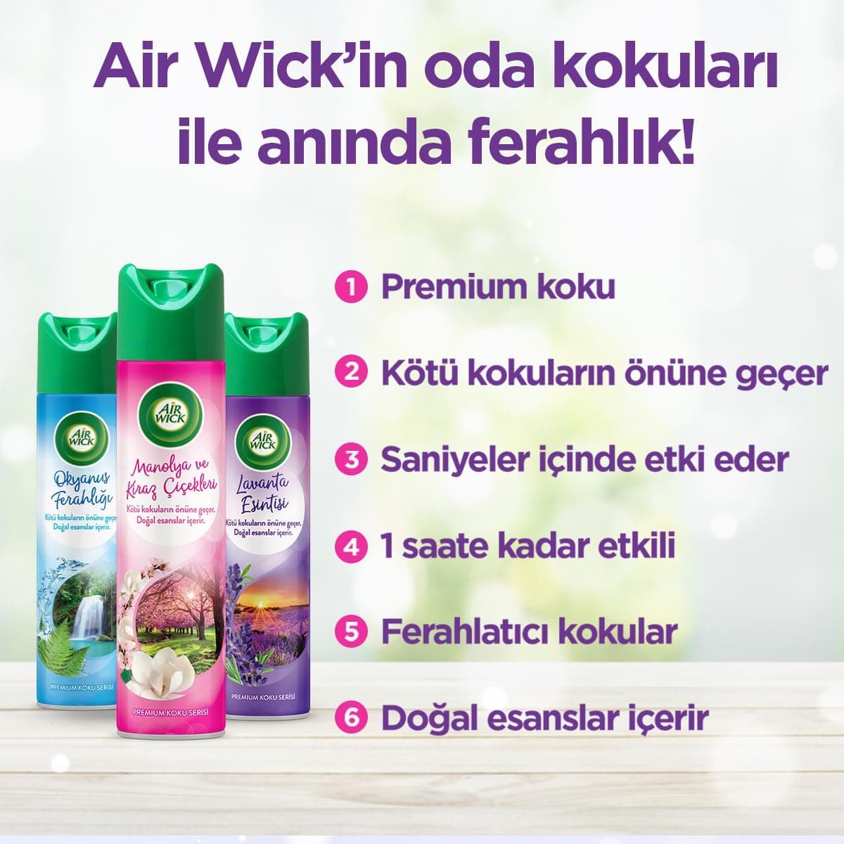 اسپری خوشبوکننده هوا Air Wick با رایحه اسطوخودوس 1 300 mL اسپری خوشبوکننده هوا Air Wick با رایحه اسطوخودوس 1 300 mL