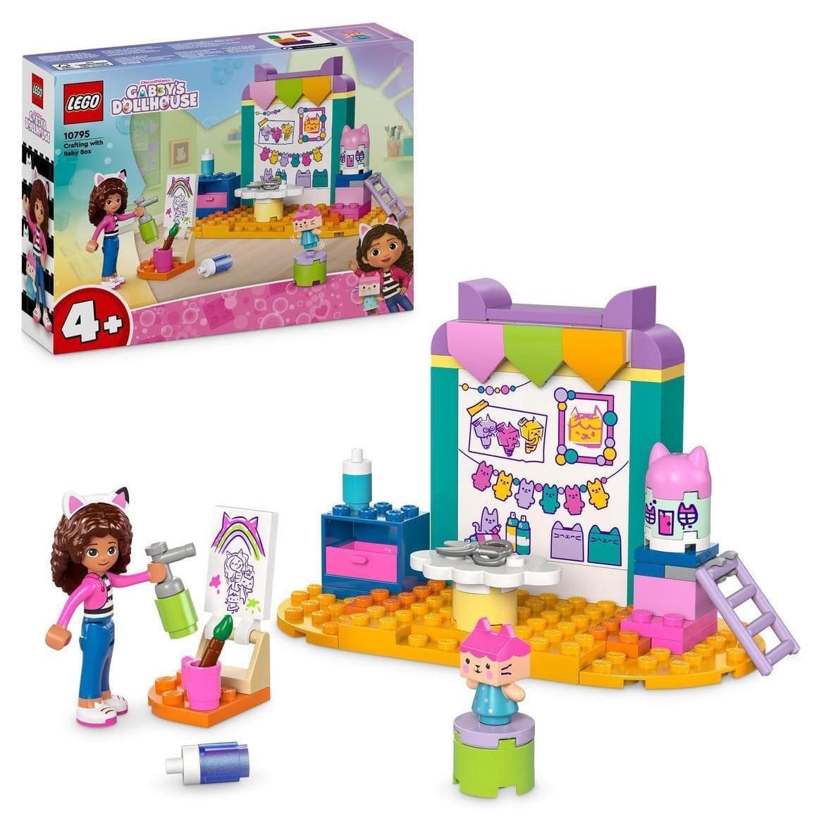 لگو Gabby's Dollhouse گربه کارتنی و هنرهای دستی 60 قطعه مدل 10795 لگو Gabby's Dollhouse گربه کارتنی و هنرهای دستی 60 قطعه مدل 10795