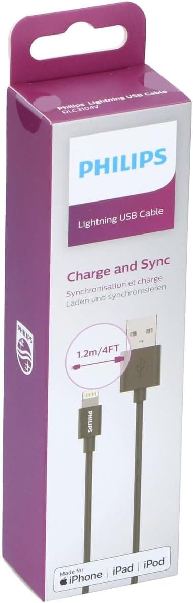 کابل USB-A به Micro-USB Philips طول 120 سانتیمتر مشکی مدل DLC3104U/00 کابل USB-A به Micro-USB Philips طول 120 سانتیمتر مشکی مدل DLC3104U/00