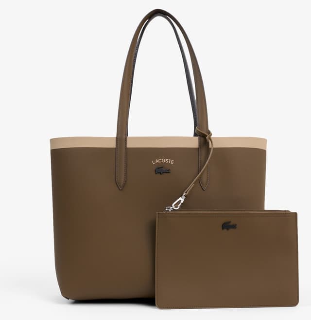 کیف دوشی زنانه Lacoste دوطرفه قهوهای مدل Anna کیف دوشی زنانه Lacoste دوطرفه قهوهای مدل Anna