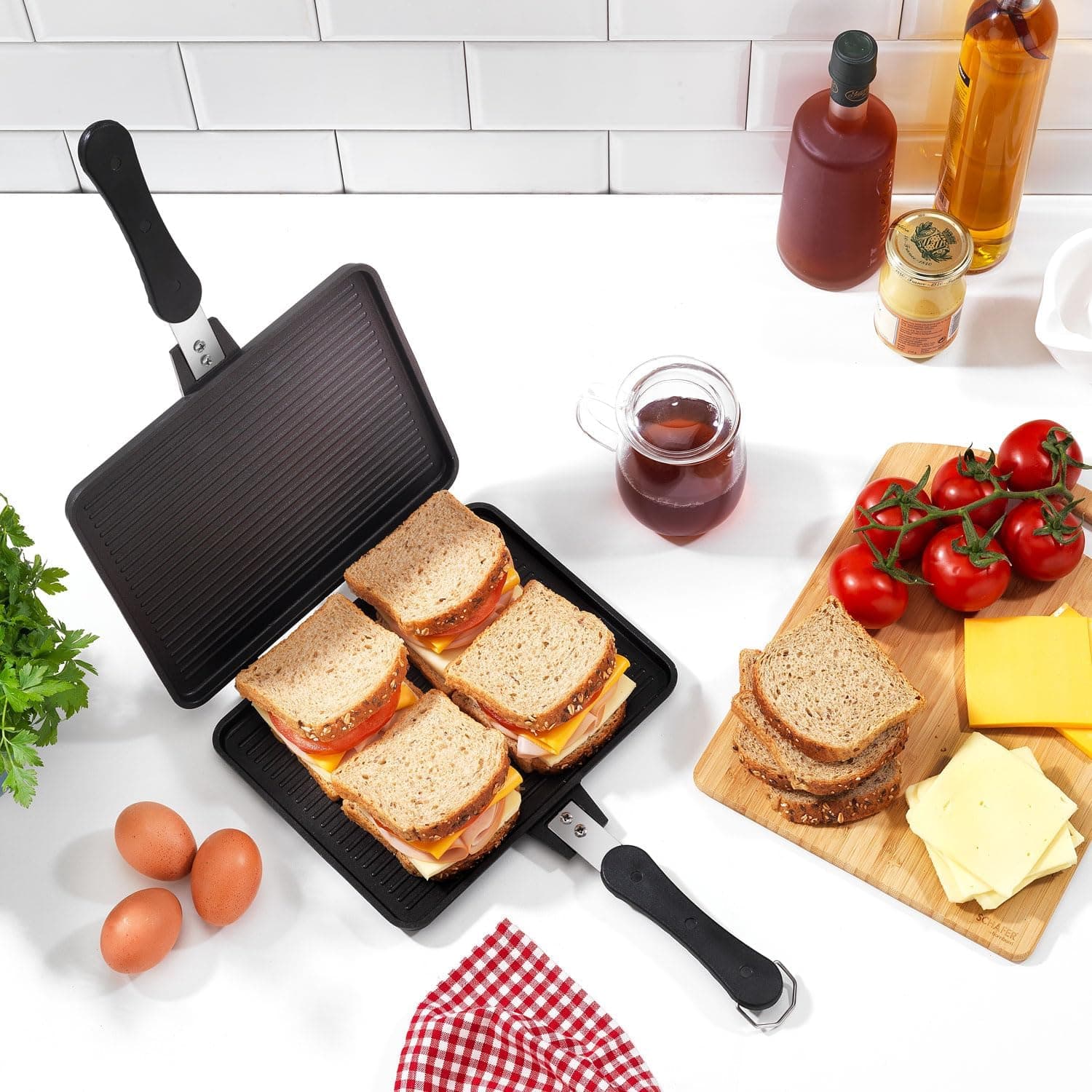 گریل چدنی روی اجاق Schäfer مدل Tastemake XL 20x26 cm 2 عددی گریل چدنی روی اجاق Schäfer مدل Tastemake XL 20x26 cm 2 عددی
