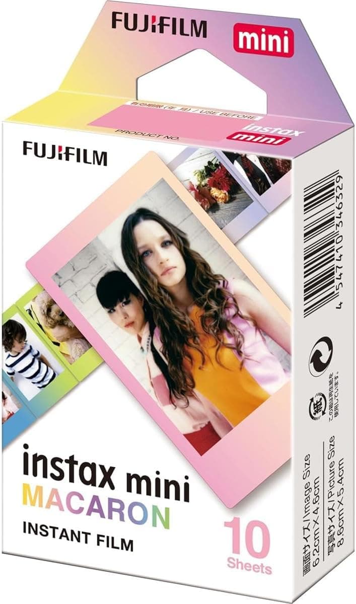 فیلم فوری Fujifilm instax mini با حاشیه ماکارون بسته 10 تایی فیلم فوری Fujifilm instax mini با حاشیه ماکارون بسته 10 تایی