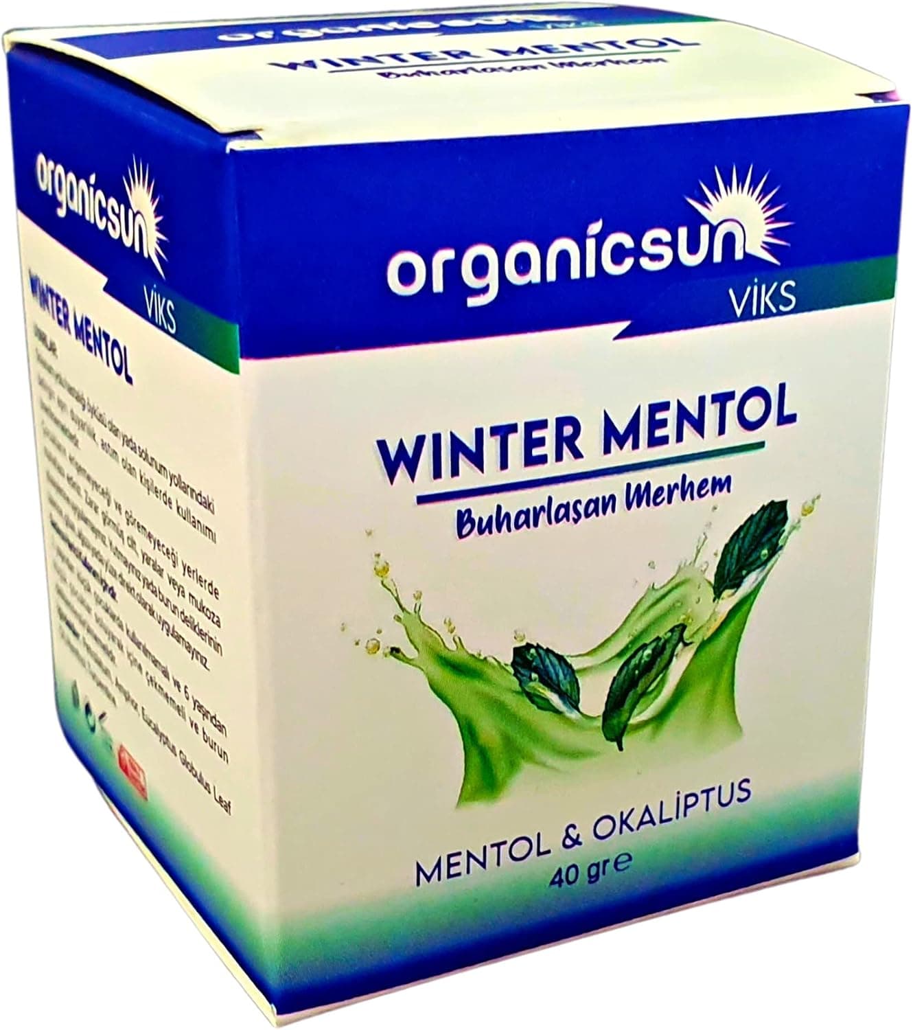 مرهم بخارشونده Organicsun Viks با منتول و اوکالیپتوس Winter Mentol 40 گرم مرهم بخارشونده Organicsun Viks با منتول و اوکالیپتوس Winter Mentol 40 گرم