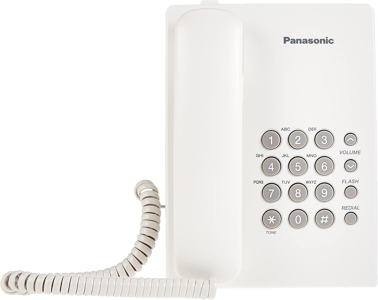 تلفن باسیم Panasonic سفید مدل Kx-Ts500، 1 عددی تلفن باسیم Panasonic سفید مدل Kx-Ts500، 1 عددی