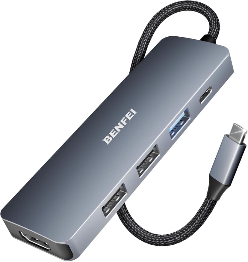 هاب ۵ در ۱ USB-C BENFEI با HDMI ۴K و Power Delivery ۱۰۰ وات هاب ۵ در ۱ USB-C BENFEI با HDMI ۴K و Power Delivery ۱۰۰ وات