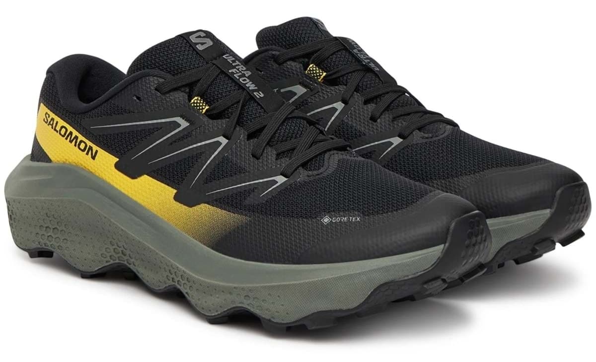 کفش دویدن تریل یونیسکس Salomon زرد Ultra Flow 2 Gtx Gore-Tex کفش دویدن تریل یونیسکس Salomon زرد Ultra Flow 2 Gtx Gore-Tex