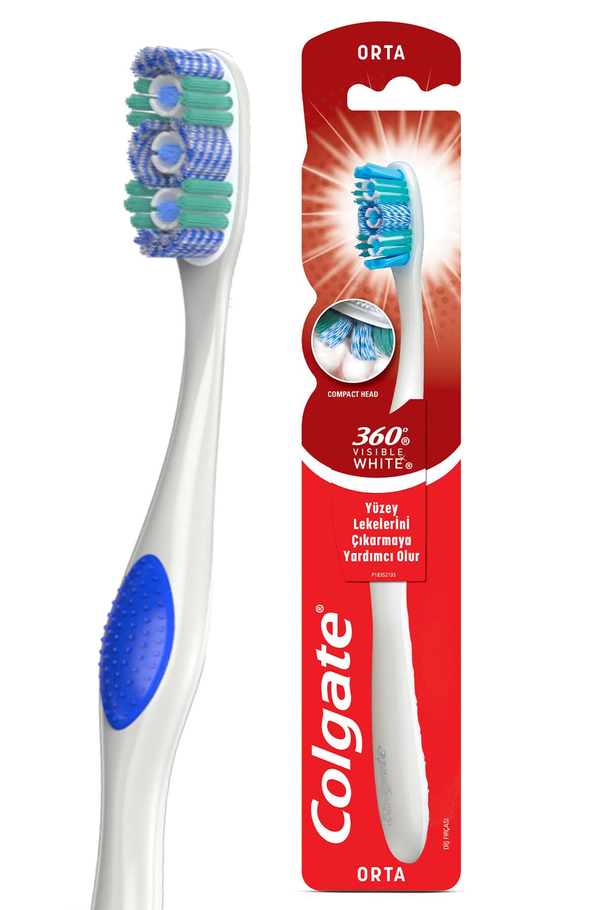 مسواک متوسط Colgate 360 Visible White سفیدکننده x6 مسواک متوسط Colgate 360 Visible White سفیدکننده x6
