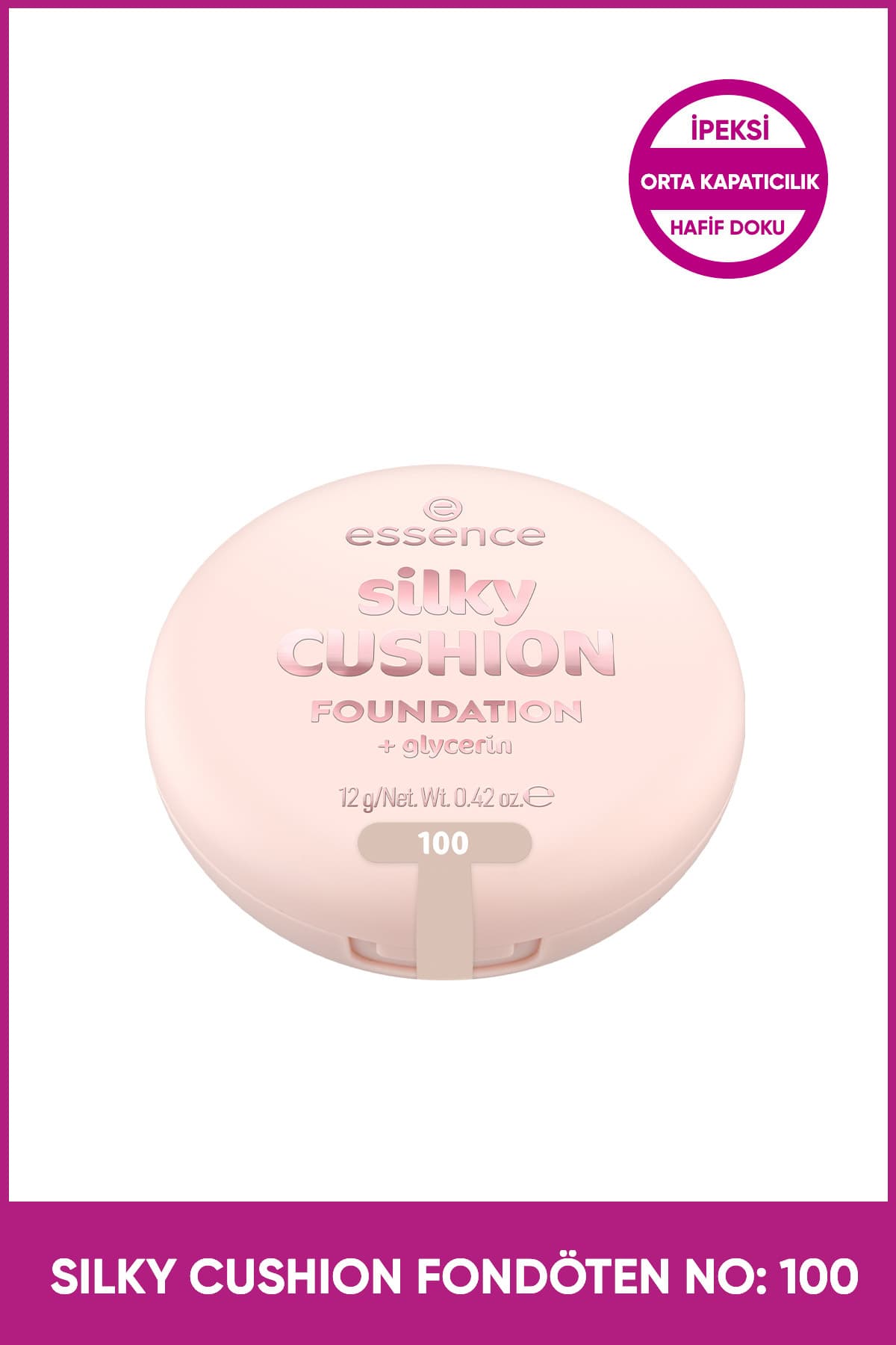 فاندیشن Essence Silky Cushion مدل 100 فاندیشن Essence Silky Cushion مدل 100