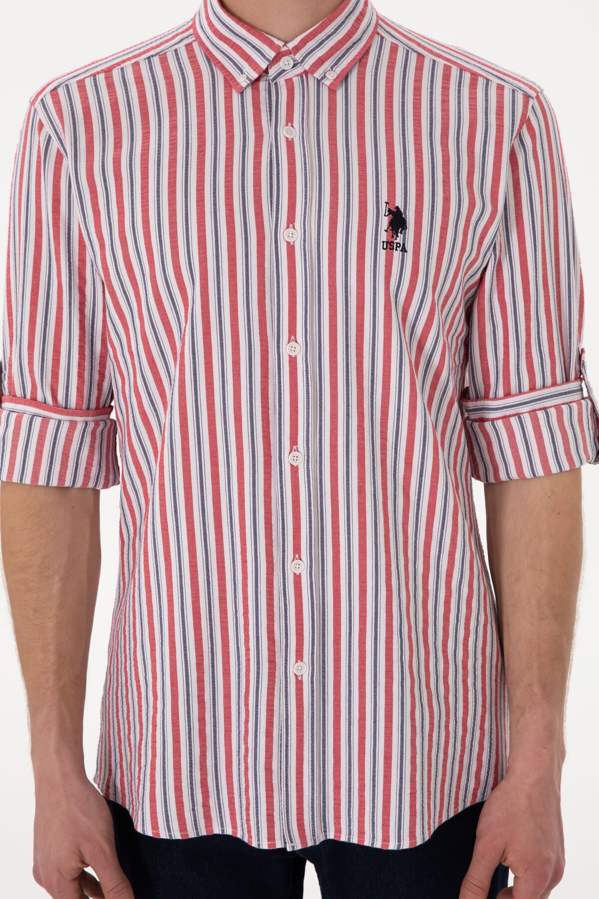 پیراهن مردانه U.S. Polo Assn. آستینبلند قرمز مدل 50306326-VR030 پیراهن مردانه U.S. Polo Assn. آستینبلند قرمز مدل 50306326-VR030