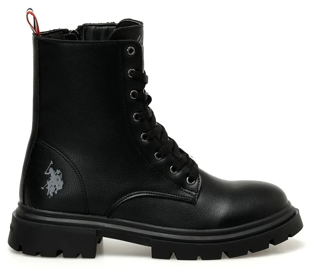 بوت زنانه U.S. Polo Assn. بندی مشکی خزدار کف ضخیم زمستانی مدل HS-5582 بوت زنانه U.S. Polo Assn. بندی مشکی خزدار کف ضخیم زمستانی مدل HS-5582