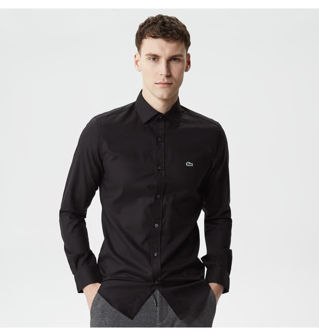 پیراهن مردانه Lacoste فیت اسلیم مشکی پیراهن مردانه Lacoste فیت اسلیم مشکی